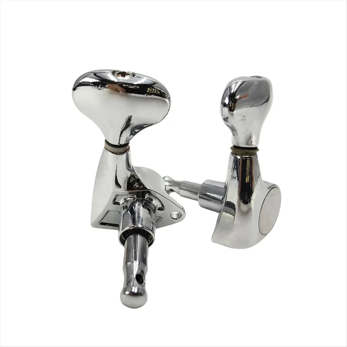 Efficient- 6 Pcs Small Fish-Tail Button Sealed-Gear String Tuning Pegs Tuners Machine Heads for Acoustic Electric Guitar Silver