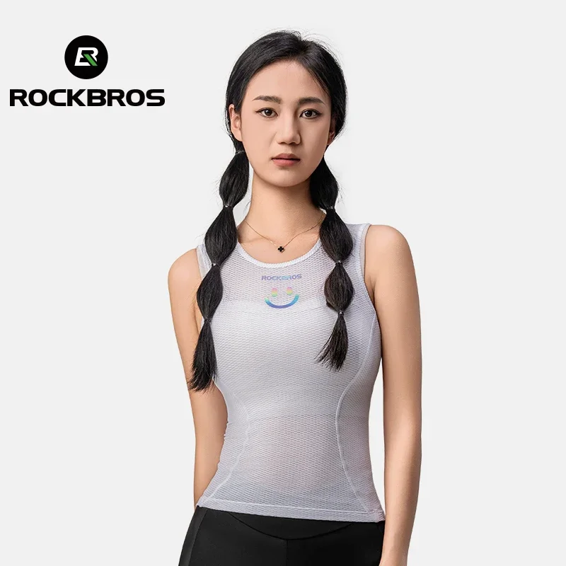 ROCKBROS New Cycling Vest Women Mtb Road Bike Jersey Slim Fit Exercise Outdoor Breathable Bicycle Clothing Safety Quick Dry Vest