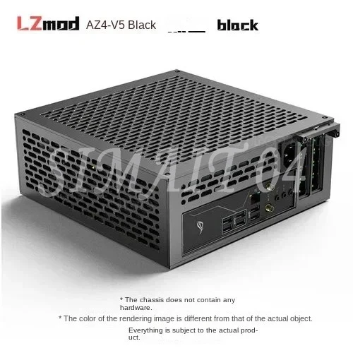 هيكل صغير A24-V5 سعة 5 لتر - حافظة ITX بقوة 1U مع فتحة مزدوجة وشاشة واحدة وشطب مزدوج الجوانب #6