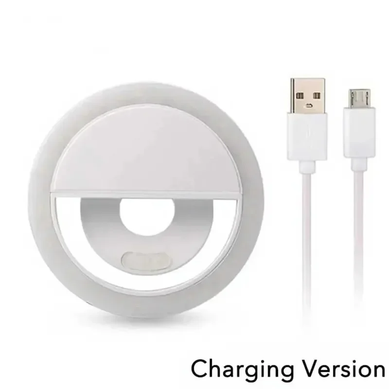 USB-aufladbares Telefonkamera-Licht – Fülllicht mit einstellbarer Helligkeit und tragbarem wiederaufladbarem Selfie-Ringlicht