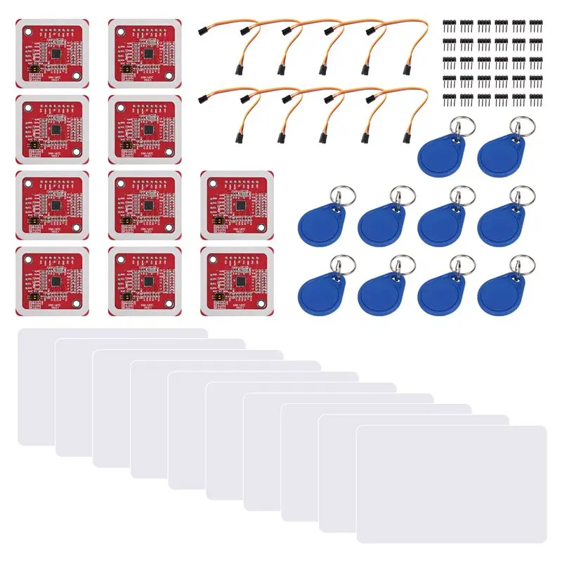 N82R 10PCS PN532 RFID Wireless Module V3 User Kits Reader Writer Mode IC S50 Card PCB Attenna I2C IIC SPI HSU