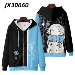 3D Anime Frieren: Beyond Journey's End Frieren Cosplay Costumes Unisex Hoodie Sweatshirt Streetwear Hip Hop Zipper Hooded Jacket