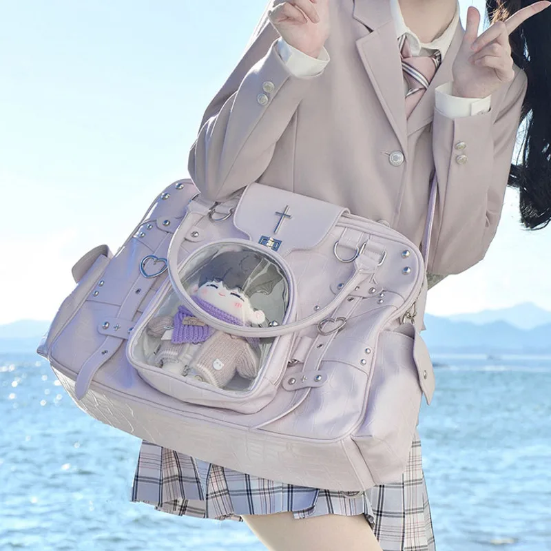 Natale Lolita JK fai da te Tote Ita Bag moda donna borsa a tracolla singola borsa a tracolla borsa ascellare ragazza Cosplay Messager Bag regalo