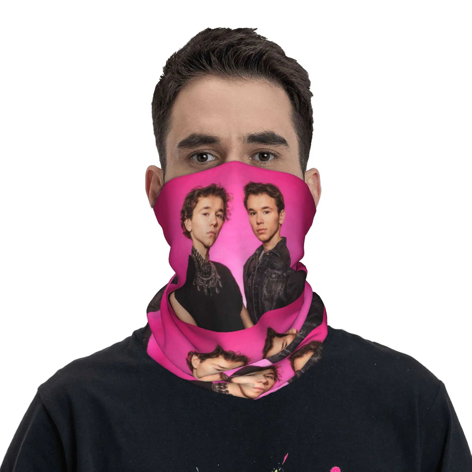 ماركوس ومارتينوس السويد النرويج يوروفيجن باندانا غطاء الرقبة المطبوعة الوجه وشاح دافئ ركوب الدراجات وشاح الرياضة في الهواء الطلق الرجال النساء