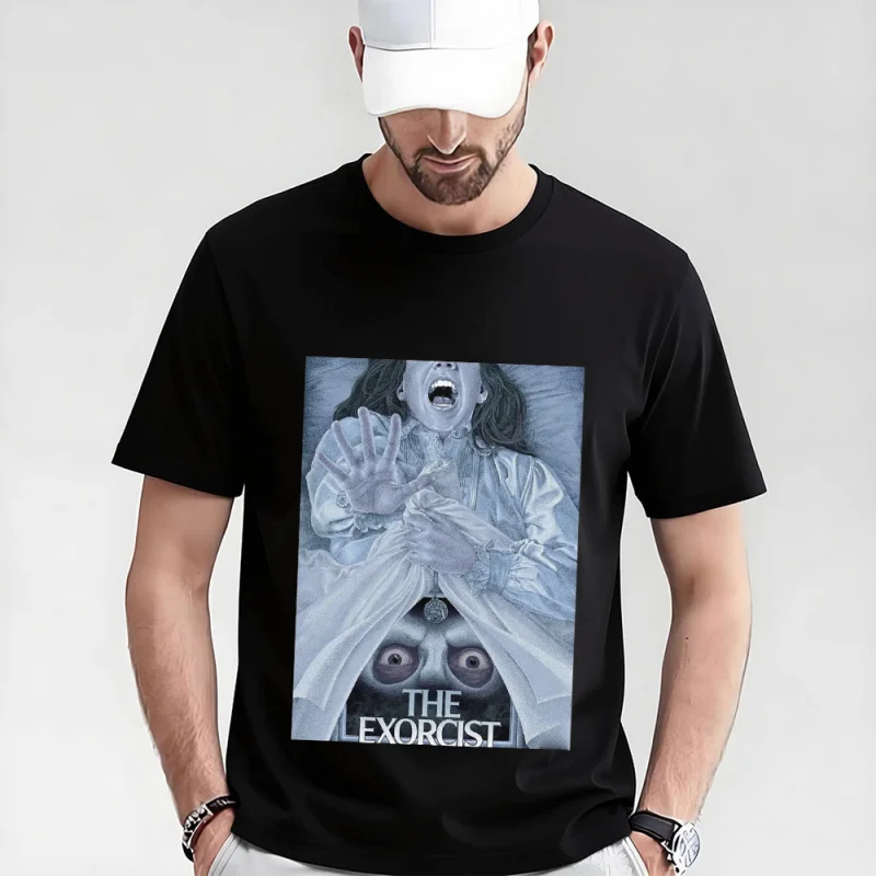 

Retro Horror Movie The Exorcist 0317 Sacry Halloween Gift t shirt Supernatural Darkness Pazuzu Graphic Clothes Large size Tops