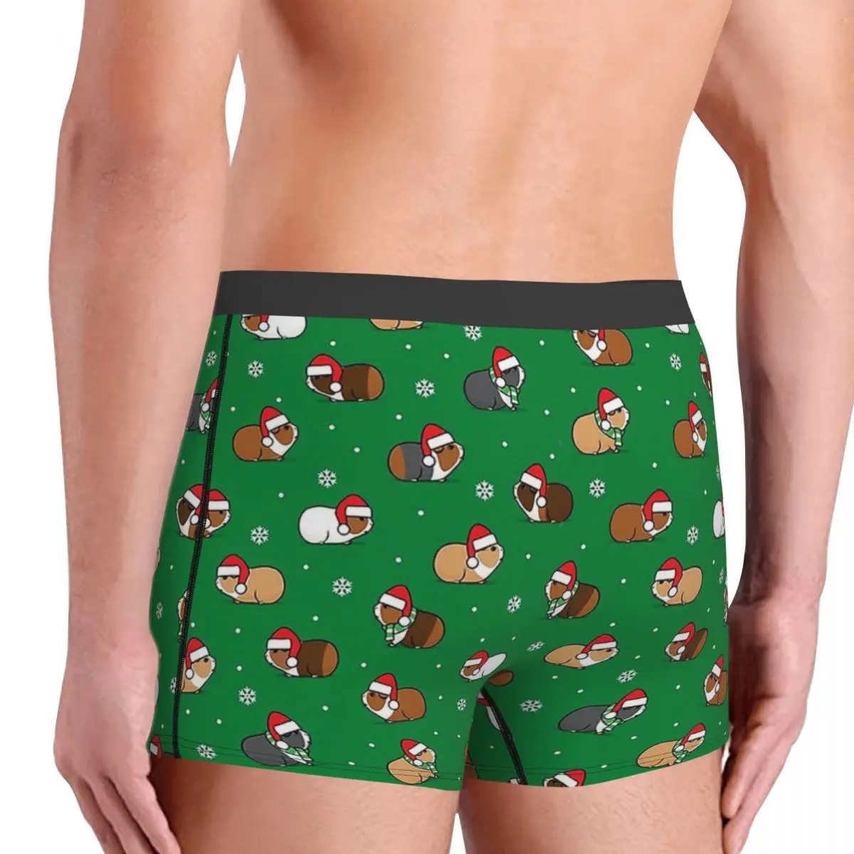 Natale verde Cavia Cavia Porcellus mutande animali mutandine di cotone biancheria intima maschile stampa pantaloncini Boxer slip