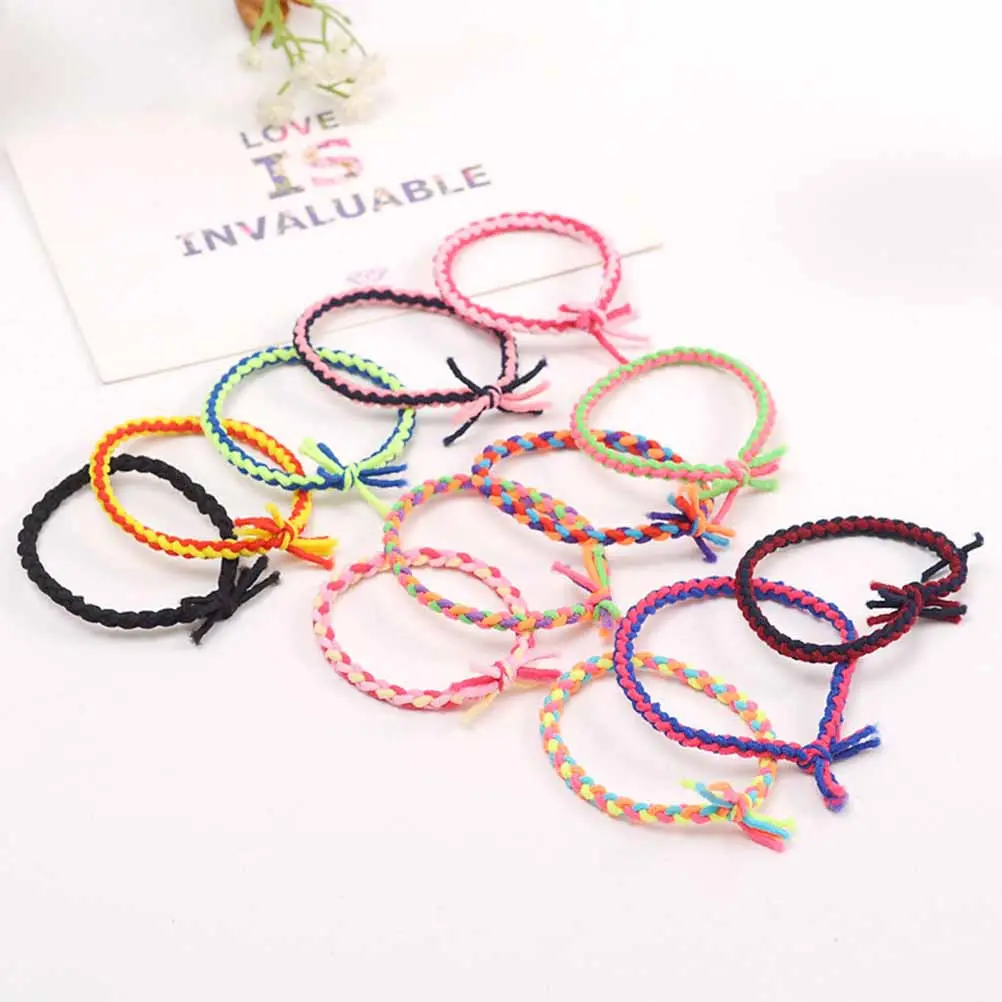 

100Pcs Woven Hair Ring for Women Girls Soft Flexible Hair Ties Strong Elasticity No Damage Hold Stylish Daily Wear Accessories