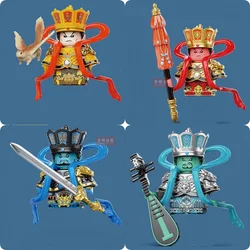 New China Mythic The four Heavenly Kings Movie Building Blocks Model Bricks mini Action toy Figures Toy gift for children