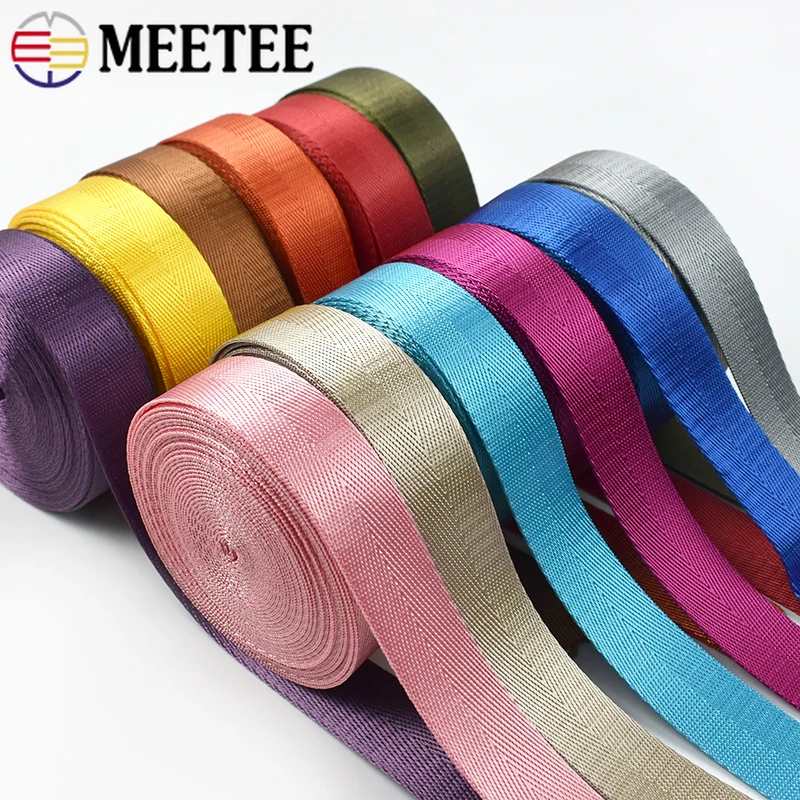 8M 20-38mm 1mm di spessore nastro in Nylon nastro per zaino cinturino nastri per cintura etichetta per cintura di sicurezza borsa fai da te rilegatura accessori per cucire in tessuto