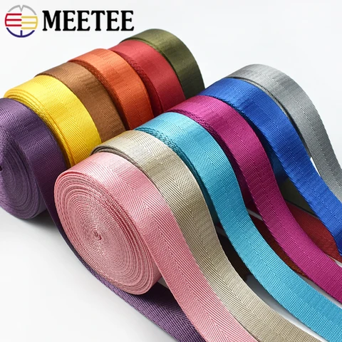 Meetee Нейлоновая лента 20-38 мм, 8 м - прочная и универсальная — фото устройства