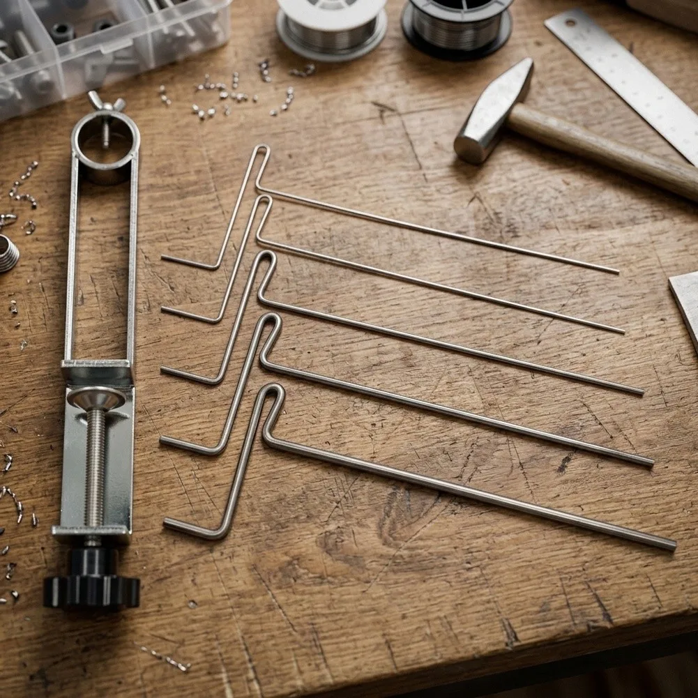 5PCS Metal Wire Wrapping Coiling Winder Set for DIY Jewelry Crafting Approx 25mm Long Crankshaft Sizes 1mm to 5mm