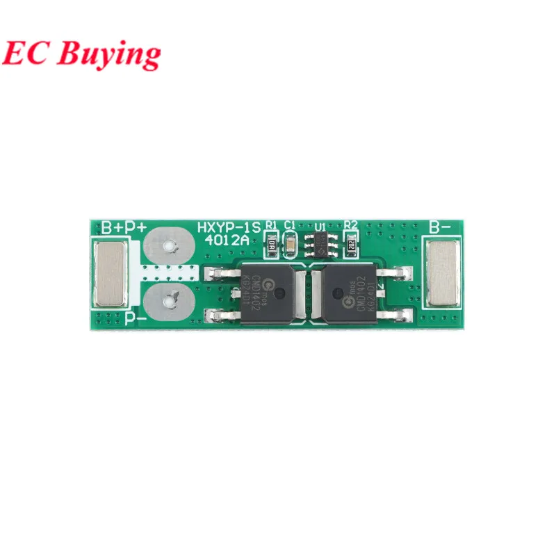 BMS 1S 3.7V 4.2V 18650 Lithium Battery Protection Board 12A 20A 25A Lion PCB Charging Voltage/Short Circuit/Overcharge Protect