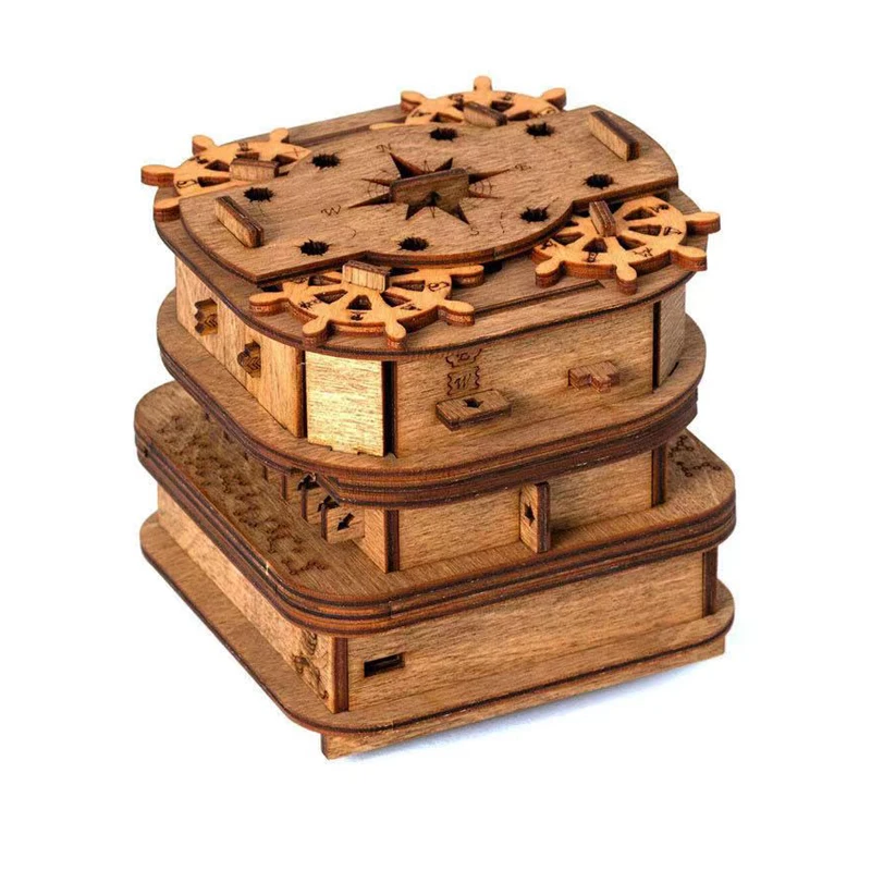 Puzzle Box High Difficulty Level 10 IQ Game Wooden Brainteaser 3D For Adults Caja De Rompecabezas Juegos De Ingenio Y Destreza