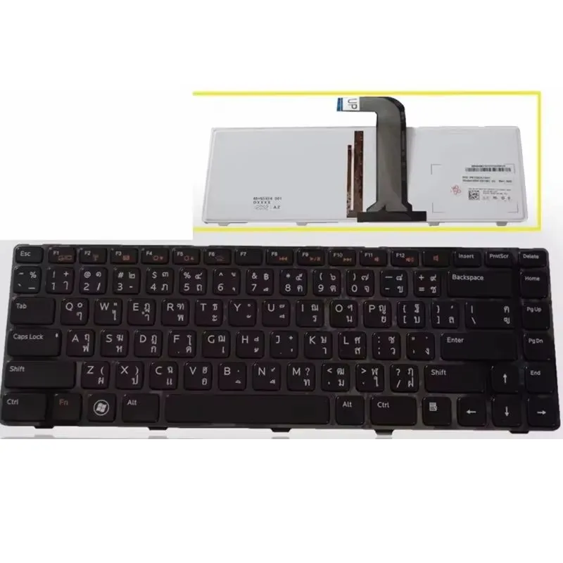 US/TI/RU/UK/SP/FR/AR/BR Keyboard for Dell M4120 N4040 N4050 M4040 M4050 14VR 13Z-N311Z M421R N4110 14R-N4120(3555 3420M)5420