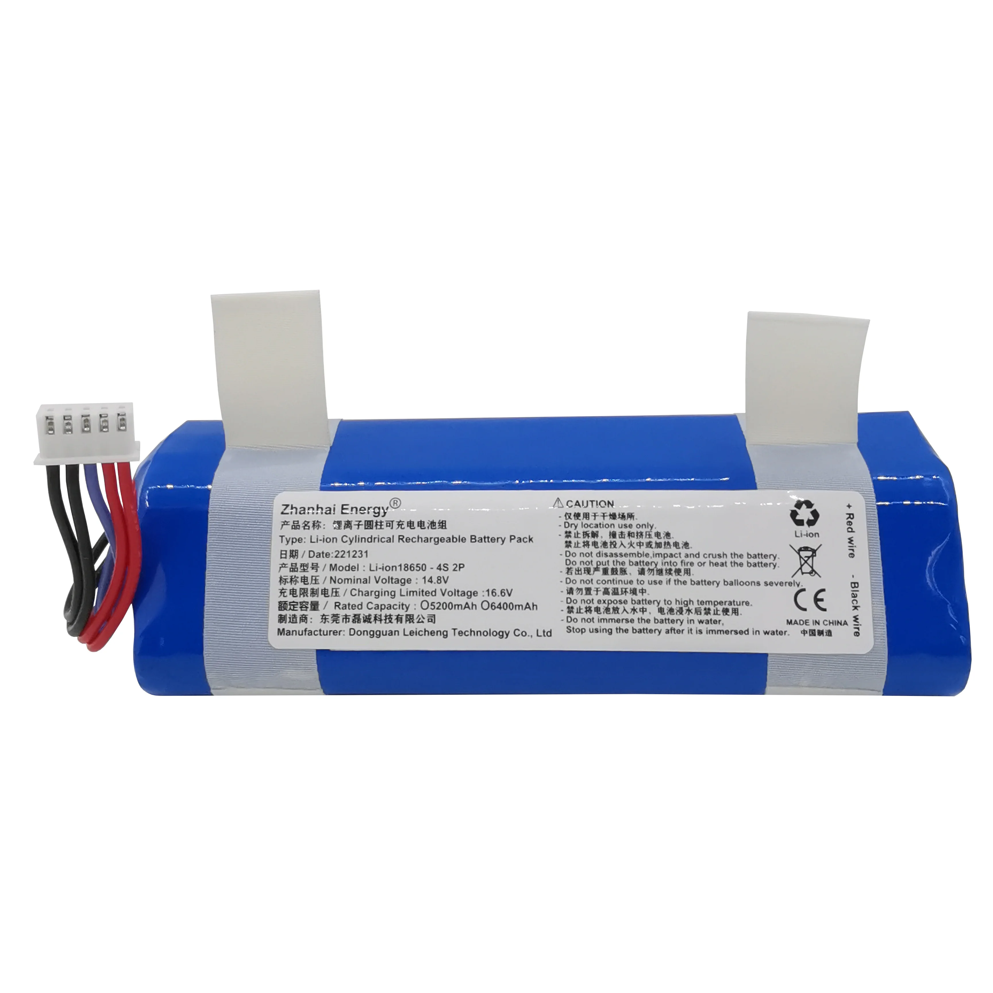 

14.4V 14.8V 5200mAh 6400mAh Li-Ion Rechargeable Battery Pack For Ecovacs Robot Vacuum Max DX65 Hero DX96 Power DX93 Deebot 950