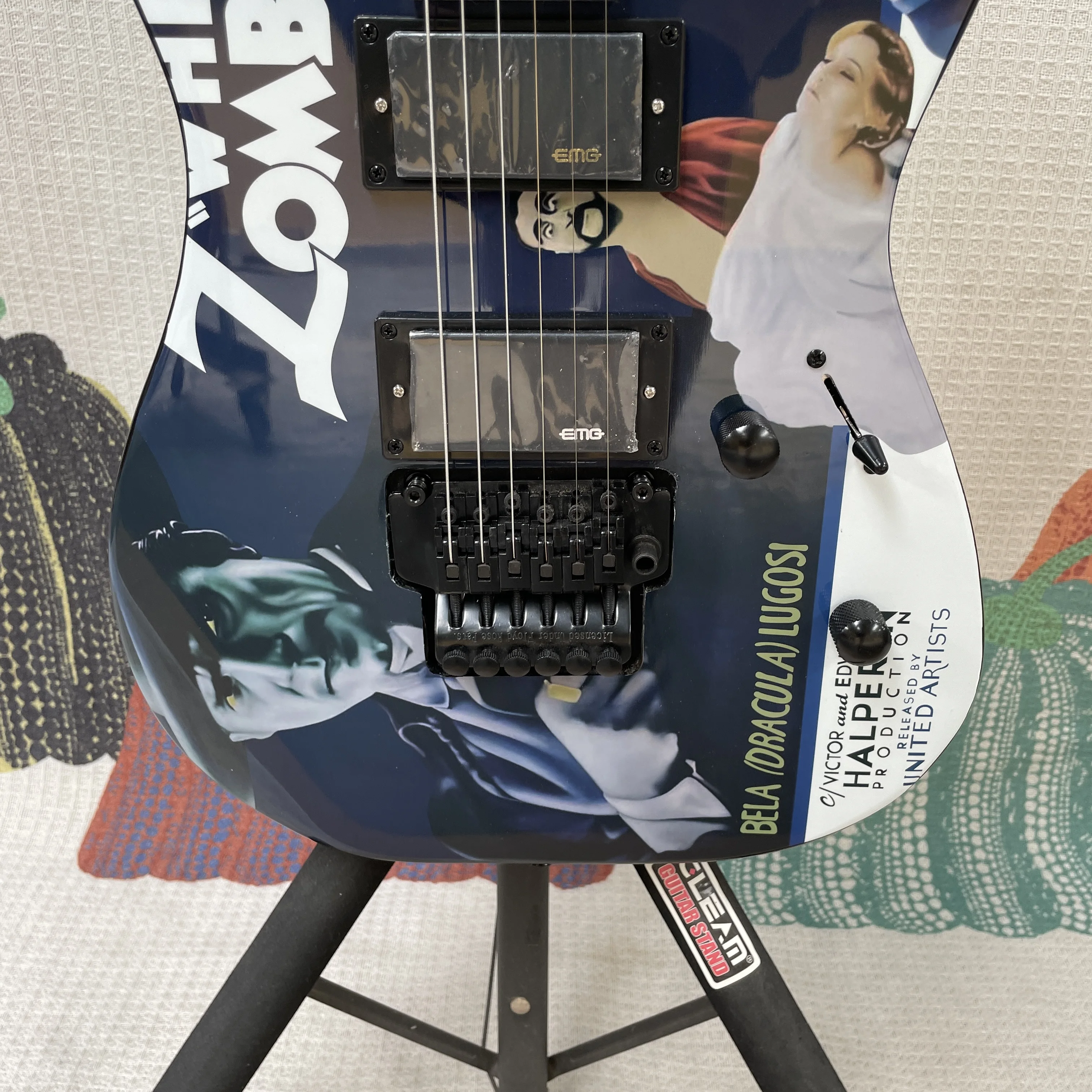 6-string electricguitar with artistic paint finish,HH pickups,rosewood fretboard guitars,high-value metal rock electric guitarra
