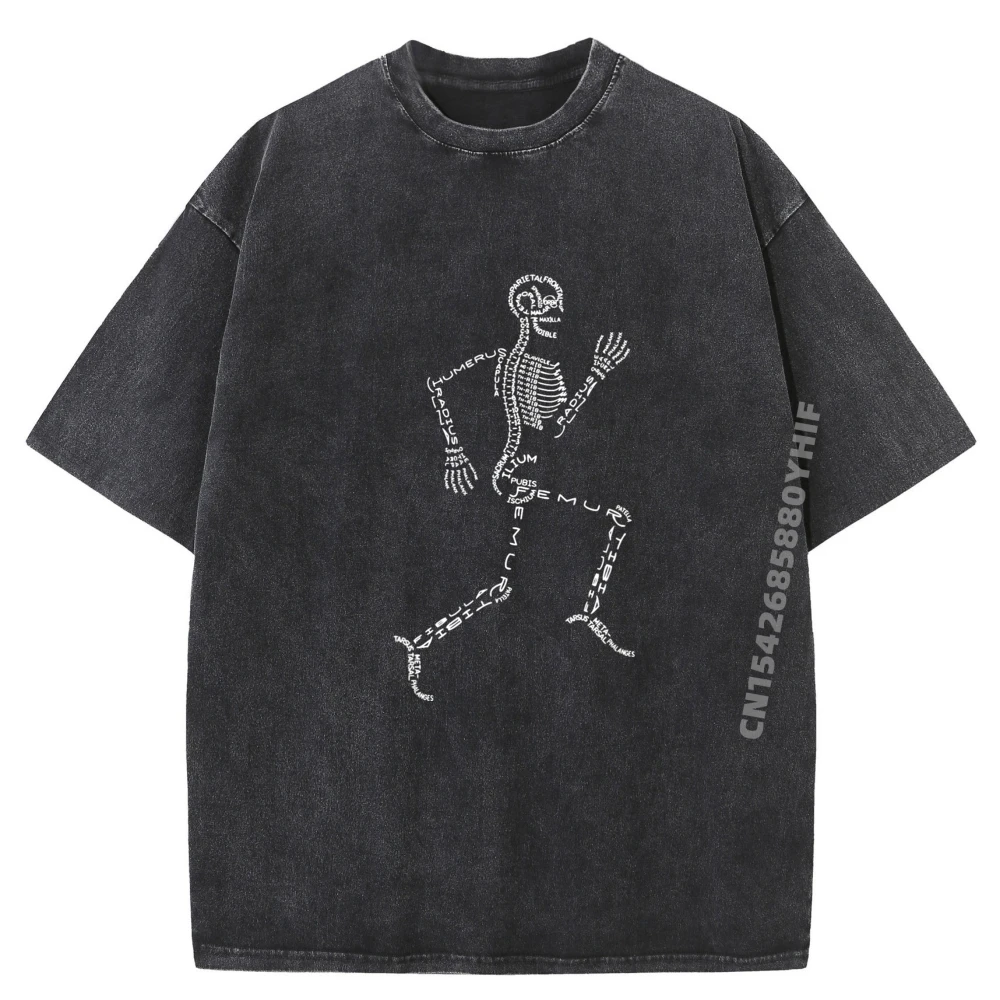 

Mens Graphic Tops Funny Skeleton For Physical Therapy Orthopedic 3d Printed T Shirts Mens Gifts Casual Washed Shirt