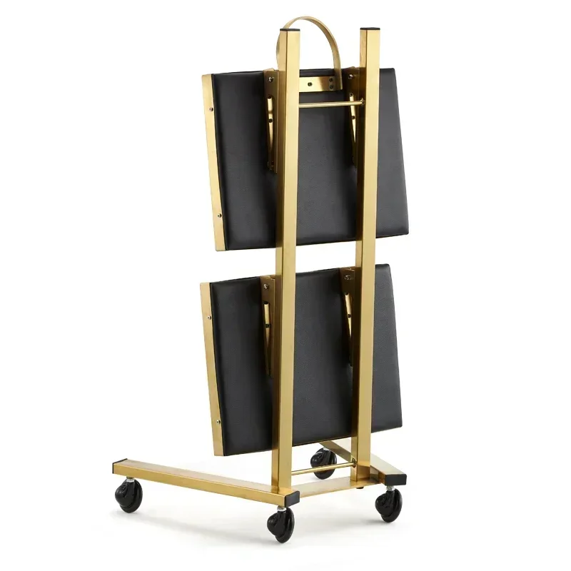 

Stainless Steel Beauty Cart Strong Load-bearing Hairdressing Tool Trolley Universal Mobile Hair Salon Special Trolley Cart