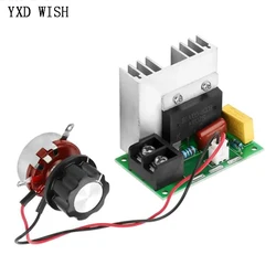 8000W SCR AC 0-220V High Power Electronic Voltage Regulator Module Dimming Speed Thermostat With Potentiometer Regulator