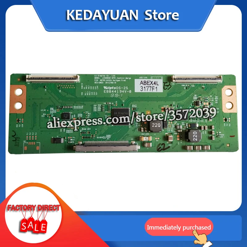 free shipping original 100% test  for   42LN5100-CP 6870C-0452A 0451A screen LC500DUE-SFR1  logic board