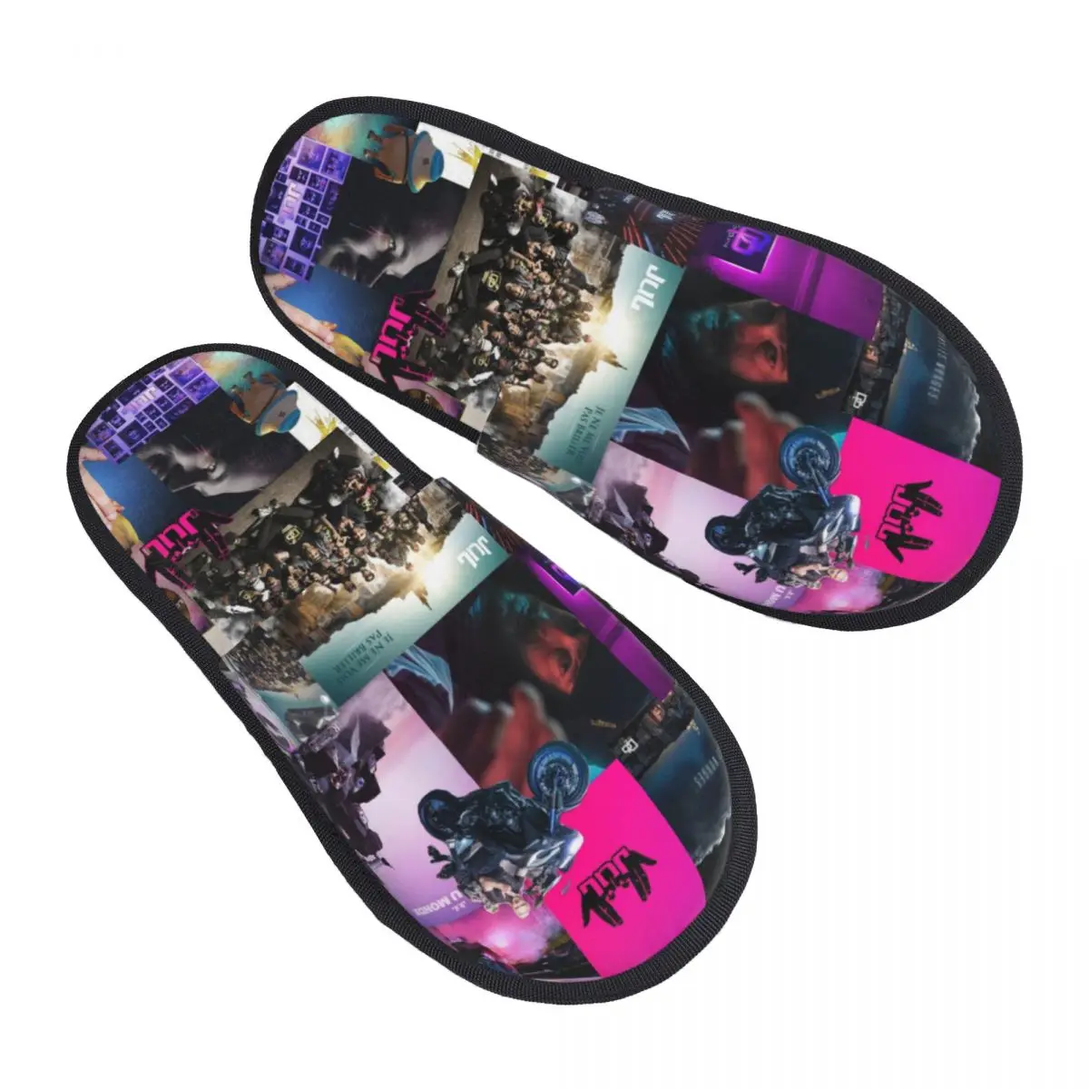 Classico personalizzato JUL Rapper Music Comodo Scuff con pantofole in memory foam Scarpe da casa spa da donna