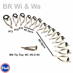 BR Wi & Wa FUJI Boat Guide Kit, LC Guide for Saltwater Fishing Rod, High Quality Guide Kit, 1 Set, 9.6G, 15Pcs