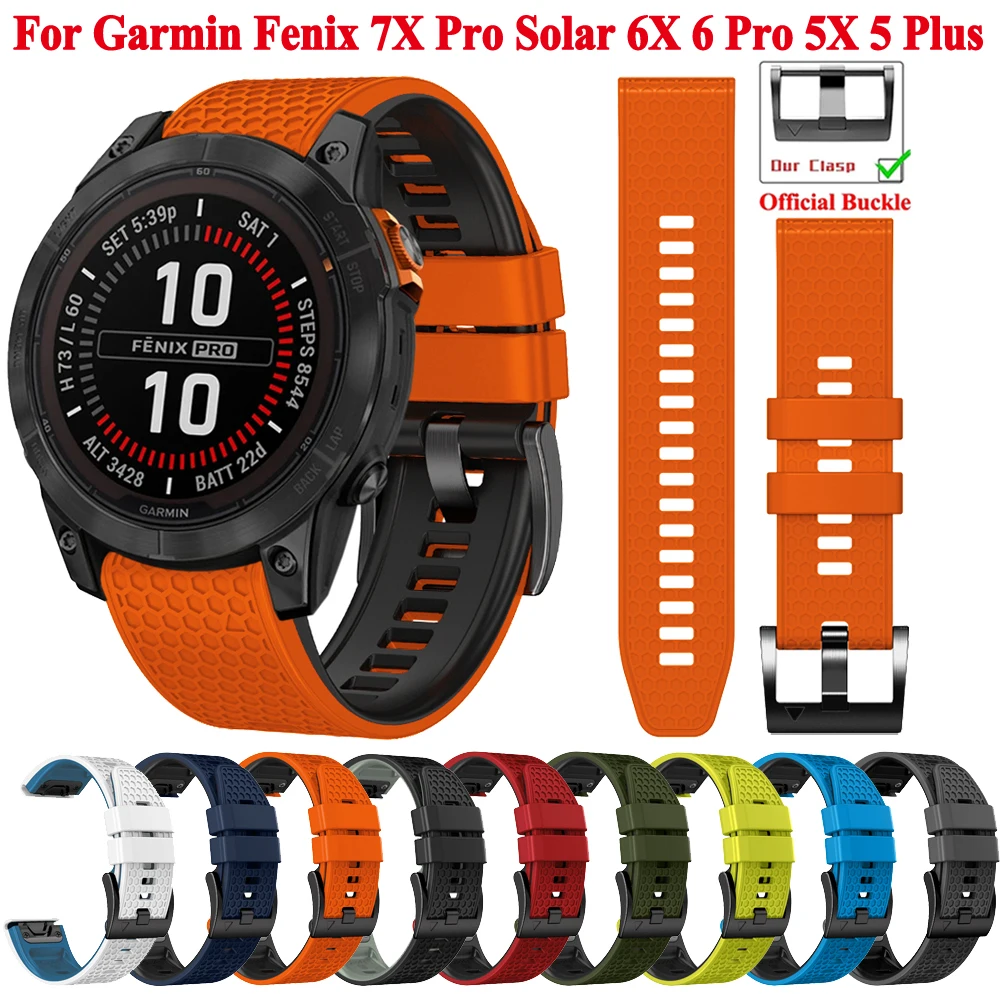 Fenix 8 Watchband For Garmin Fenix 8 47mm 51mm E 7 7X 6 6X 5 5X/Epix Pro 2/Enduro 3 2 QuickFit 22mm 26mm Silicone Strap Bracelet
