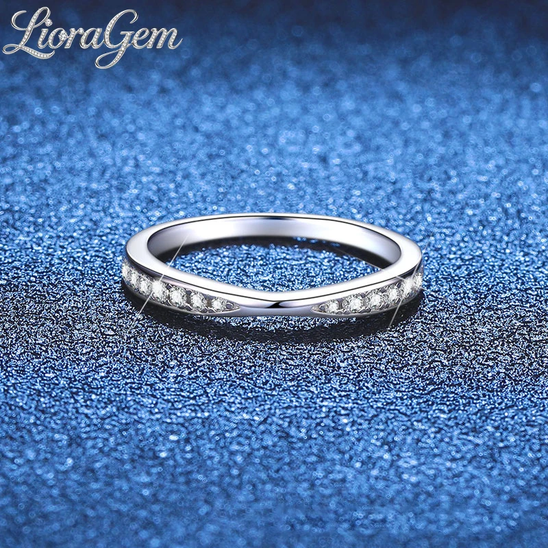 LioraGem Simple, Stylish, and Fresh-Looking Women's Rings, Moissanite Stackable Rings for Everyday Wear Platinum PT950 Stamp