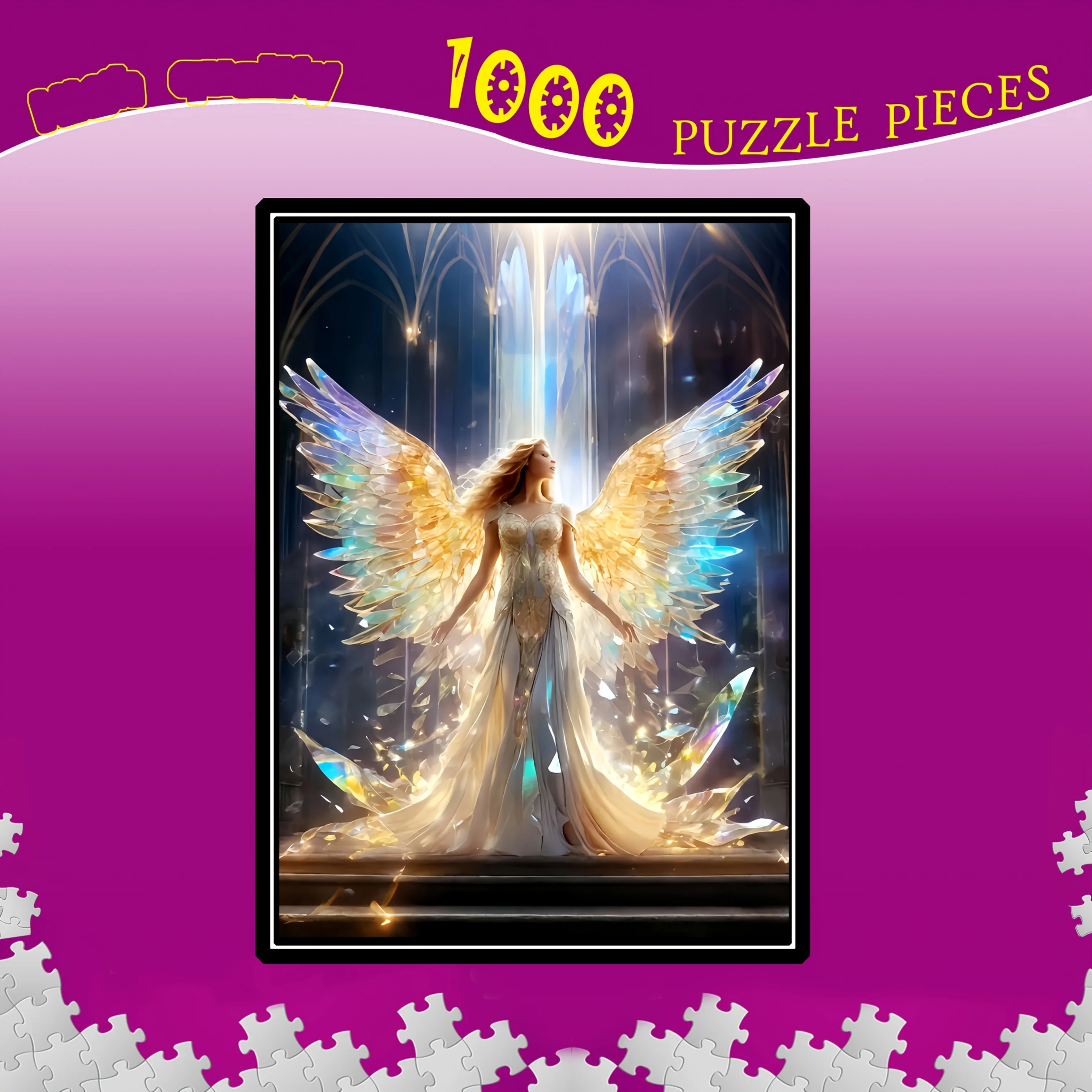 

1000 шт. DIY [головоломка] Фея, толстая и прочная головоломка для взрослых, предназначенная для дня рождения, Хэллоуина, Дня благодарения, Пасхи, высокого качества