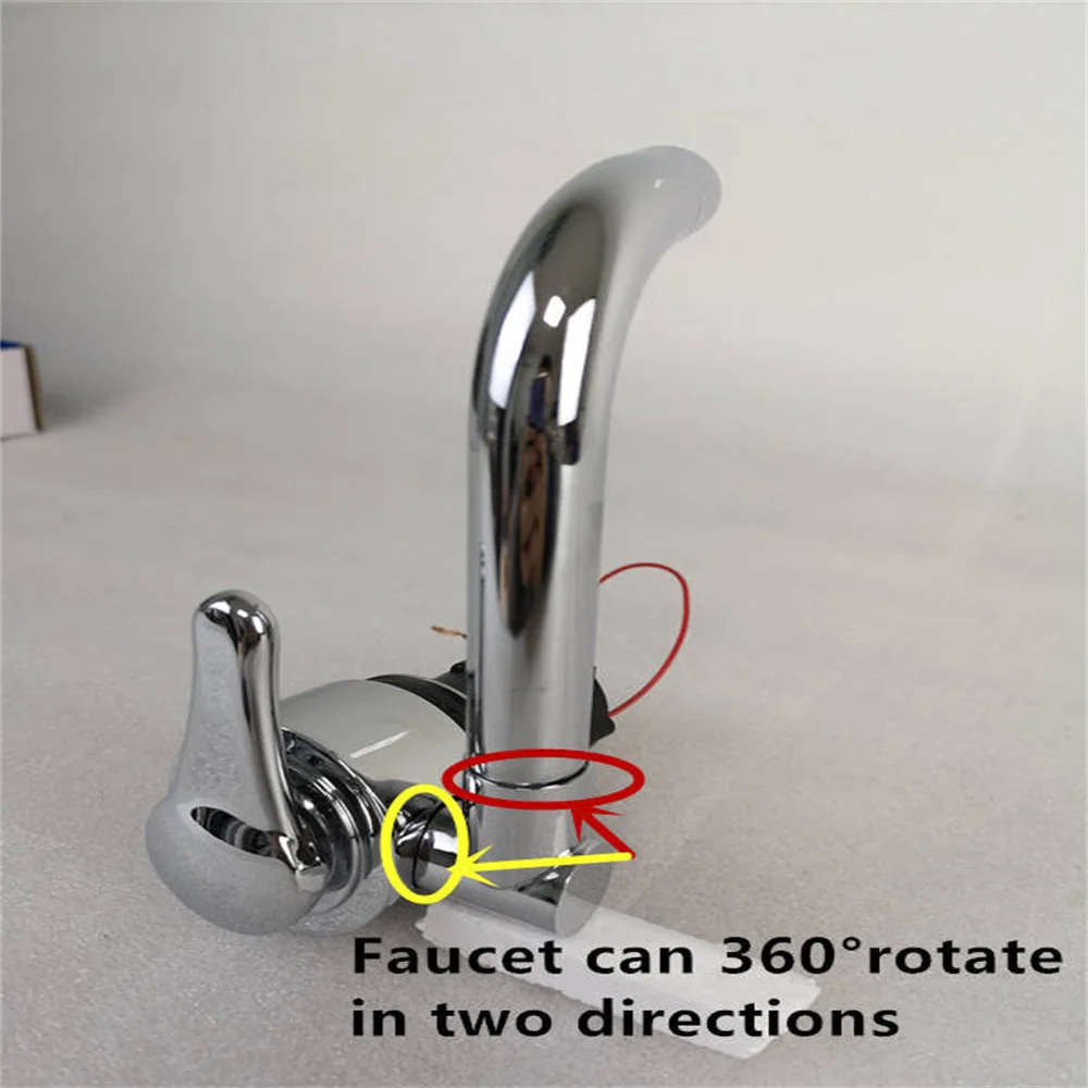 

12V Electrical Folding Copper Cold Hot Water Faucet Tap Boat RV Caravan Camper