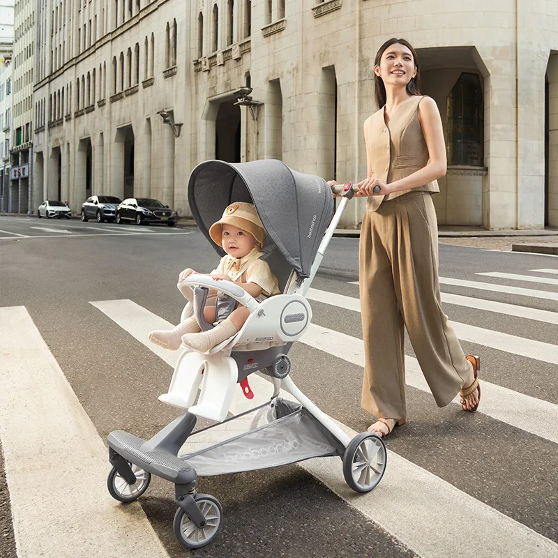 

V9-c Coconut Ash Walking Tool High Landscape Lightweight Portable Two-way Reclining Sleeping Baby Stroller