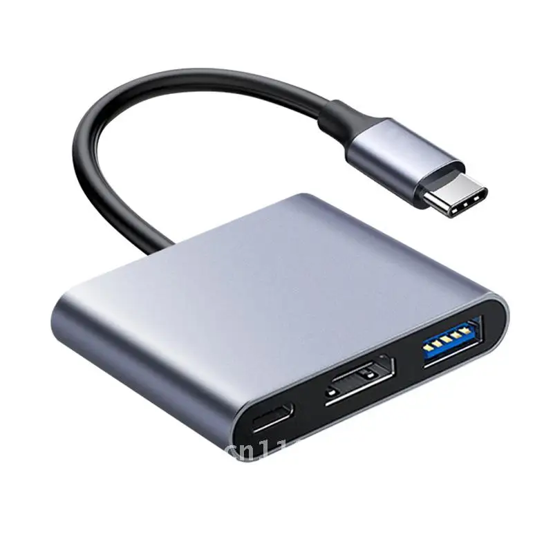 

Док-станция расширения Type-C к HDMI с зарядкой PD 100 Вт, концентратор USB-C 4K30-60 Гц, точечная док-станция, расширение TypeC к HDMI