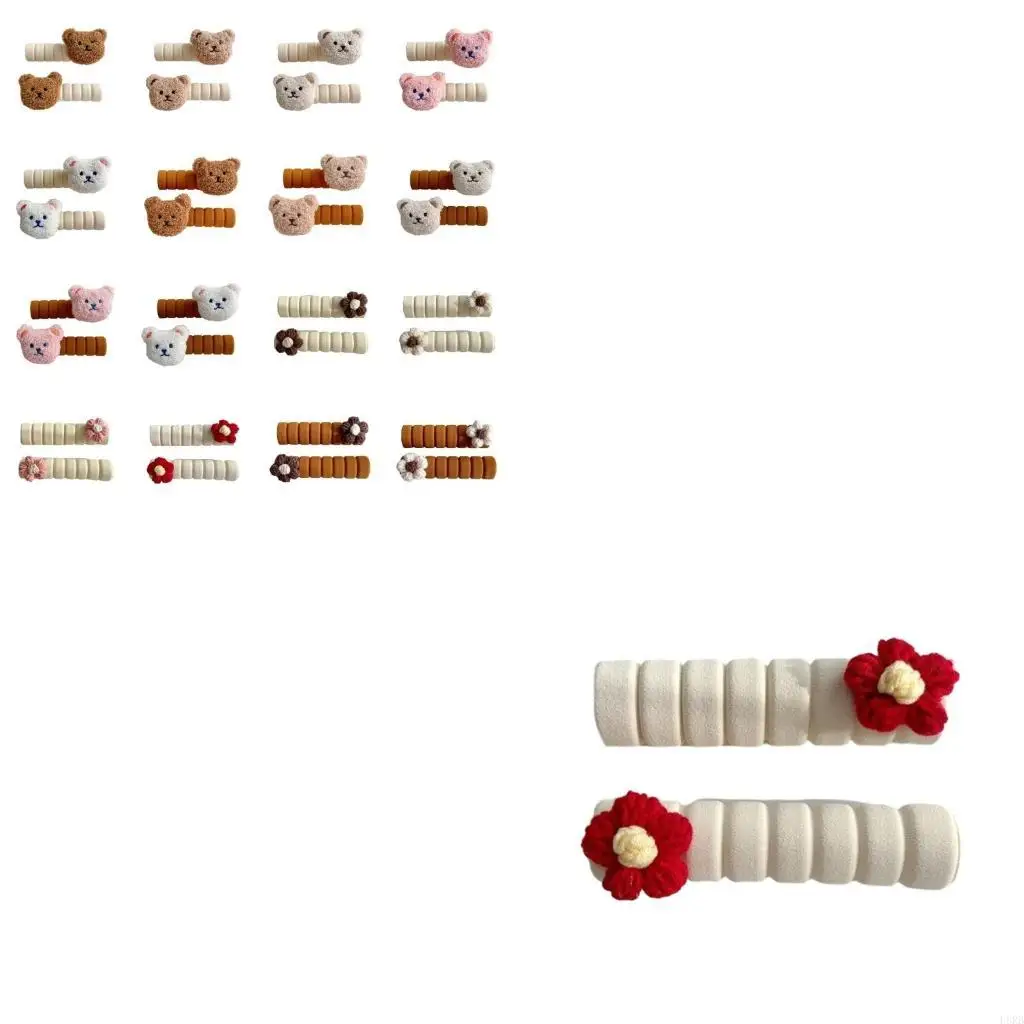 

Door Handle Guard Sleeve Cushion Cartoon EVA Plush Anti-collision Bumper Case L8RB