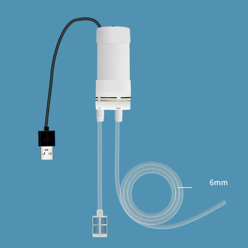 5V Mini Water Pump Self Priming Pump USB Powered for Fish Tanks and Balconies with Stainless Steel Mesh Filter