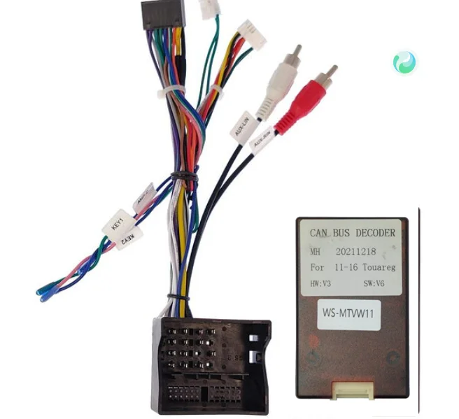 

16 PIN Wiring HARNESS CANBUS Decoder BOX FOR VW Touareg 2010 -2018 Android Stereo