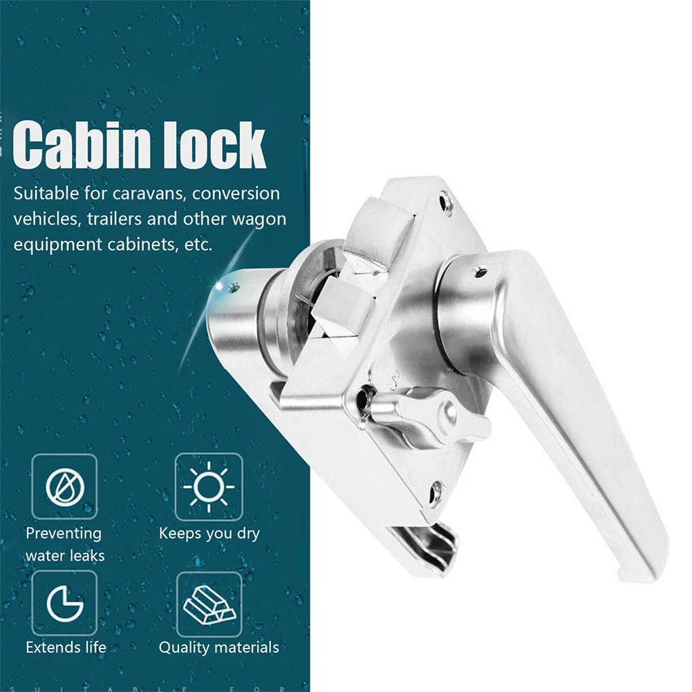 Handle Lever Latch Door Lock Bathroom Compact Zinc Alloy Easy Installation Exquisite External Motorhome Brand New