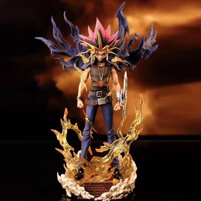 The Dark Side Of Dimensions Figure Yugi Muto 28cm Figures Double Headed Carving Model Statue Doll Collection Decoration Toy Gift