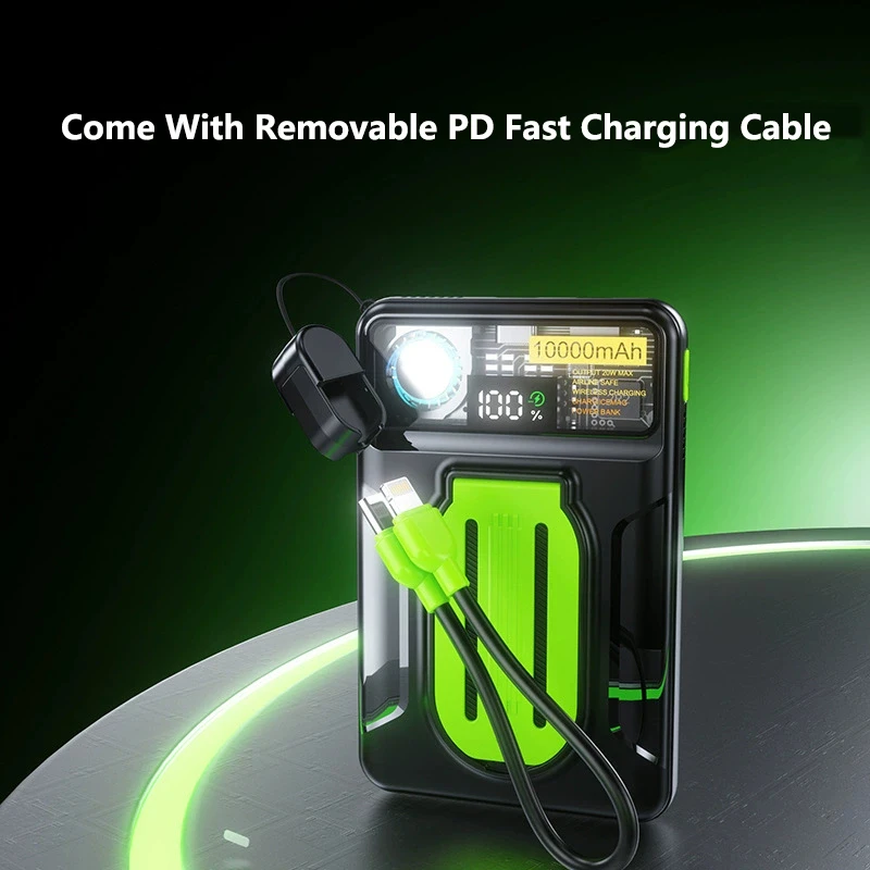 15W Magsafe Wireless Charger PD 22.5W Fast Charging Power Bank 20000mAh For  iPhone 16 Xiaomi Samsung Powerbank with Cooling Fan