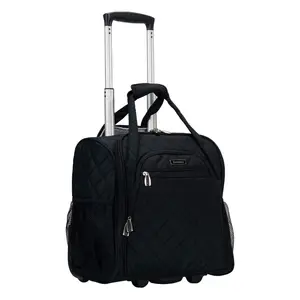 Upright Wheeled Underseater CarryOn Luggage, Black, 15Inch