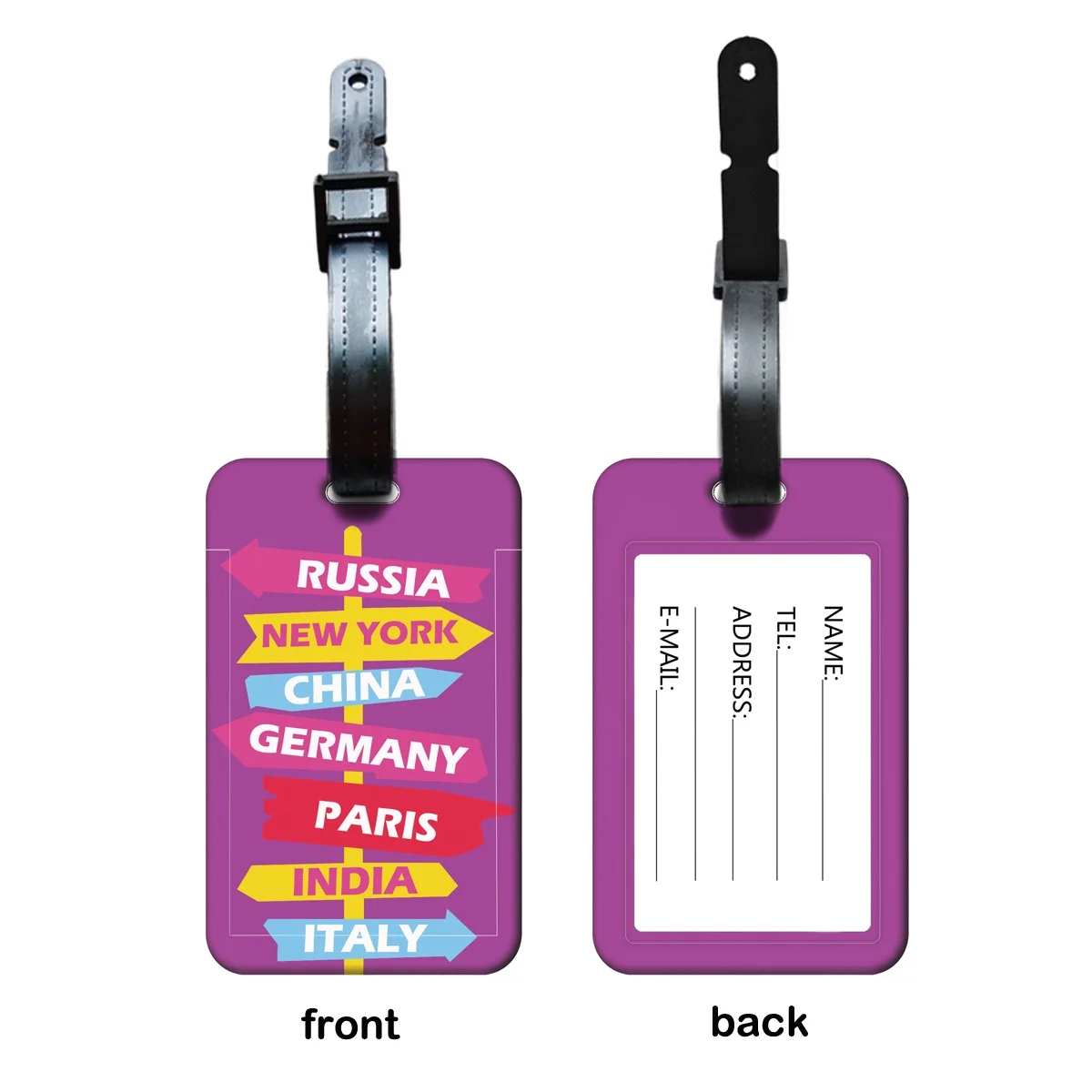 Creative Road Sign Indication Luggage Tags Fun ID Labels for Suitcases Backpacks Travel Bags Unique Travel Accessories