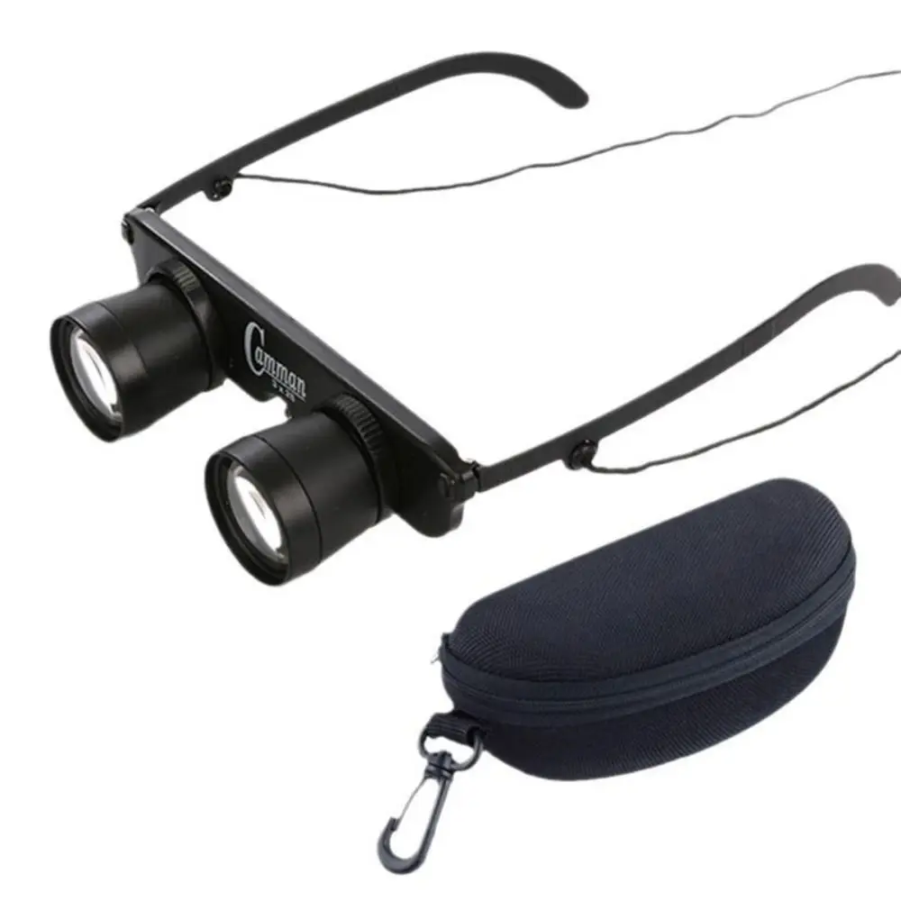 Jumelles de pêche à zoom 3X, haute définition, mains libres, loupe optique, conception ergonomique