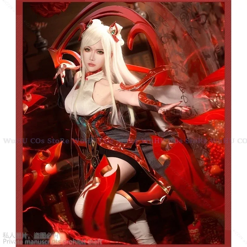 

qq98Game LOL The Blade Dancer Костюм Irelia Женское платье для косплея Новогодний боевой костюм из кожи Хэллоуин Ролевая игра Wi
