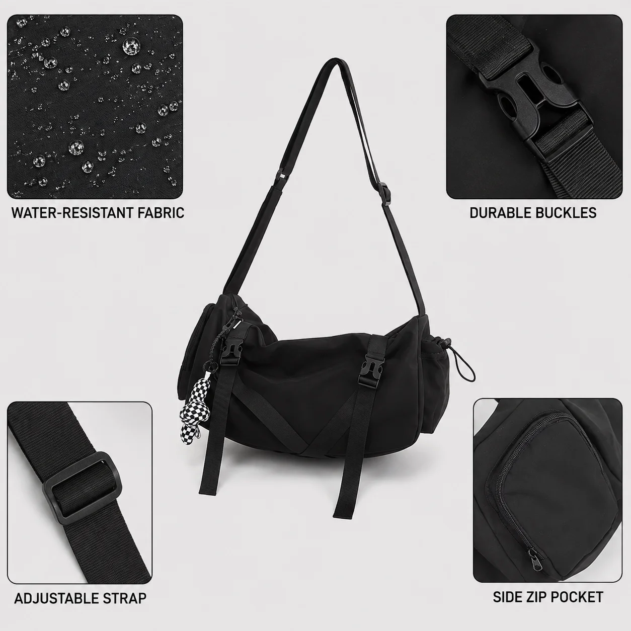 حقيبة كتف رجالية عصرية مقاومة - مراجعة Sling Backpack Shoulder وسعره