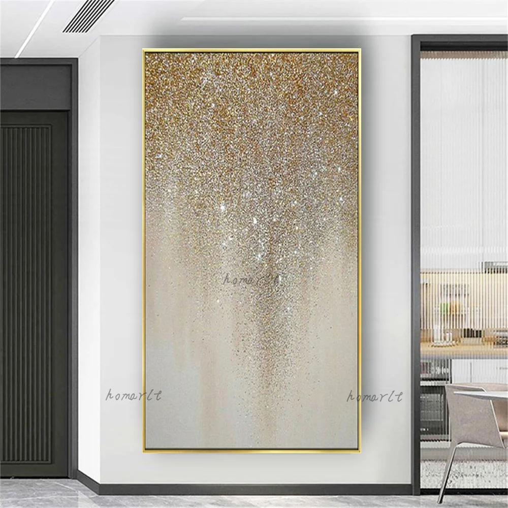

Modern Abstract Line Gray Silver Texture Canvas Art Painting Decor Living Room Hand-Painted Oil Paintings Pendant For Home Mural