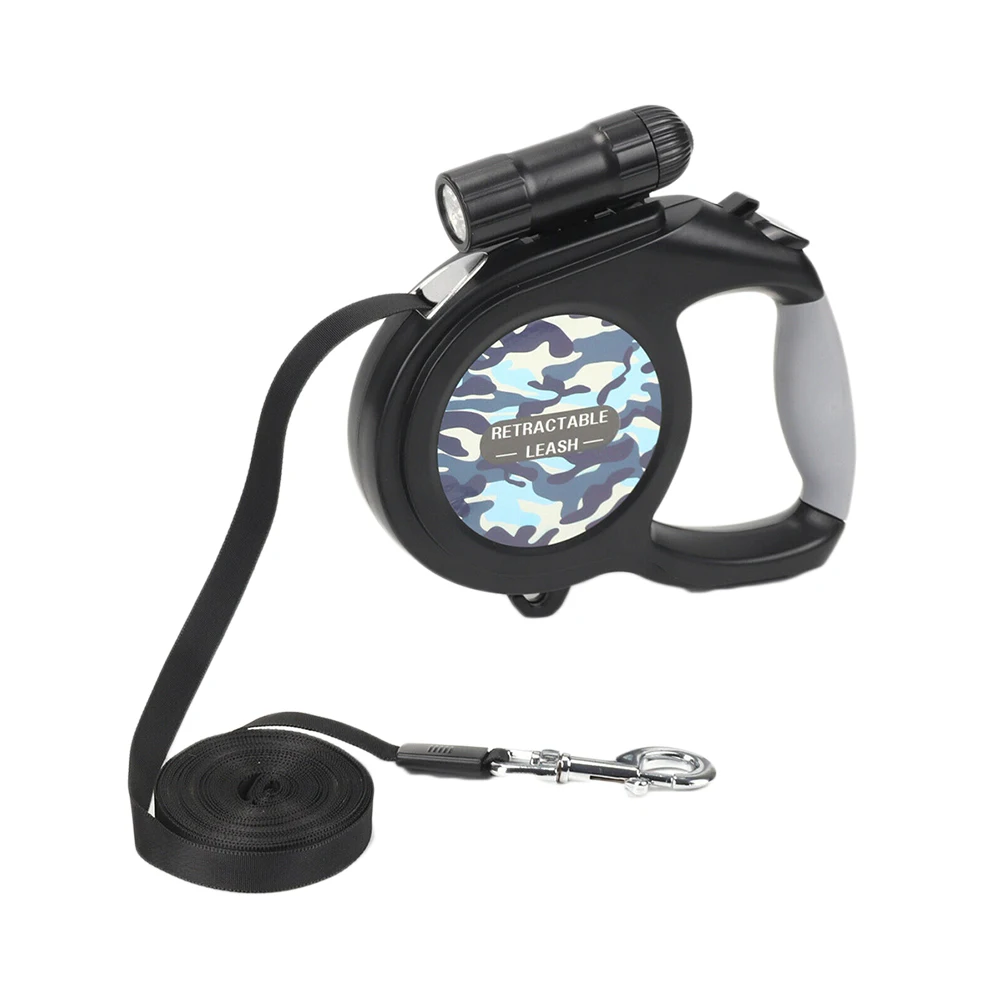 

Premium Retractable Dog Leash 8M LED Light Chain Tape Non Slip H Button Control Walking Leads for Small Medium Large Dogs