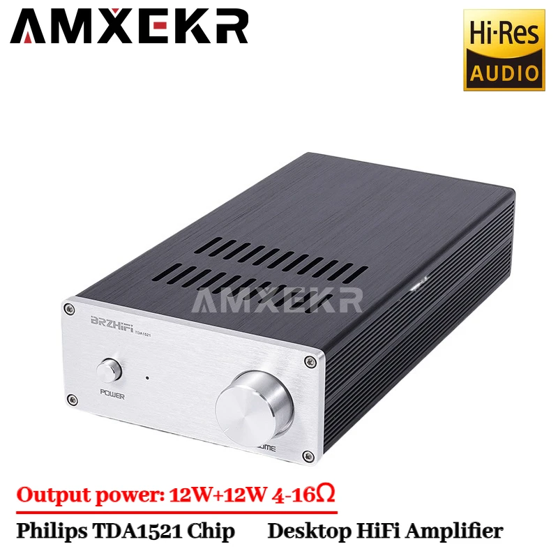 

Entry-level Classic Amplifier, Philips TDA1521 Chip, 12W+12W, Desktop Home HiFi Amplifier, Audio Amplifier Home Theater