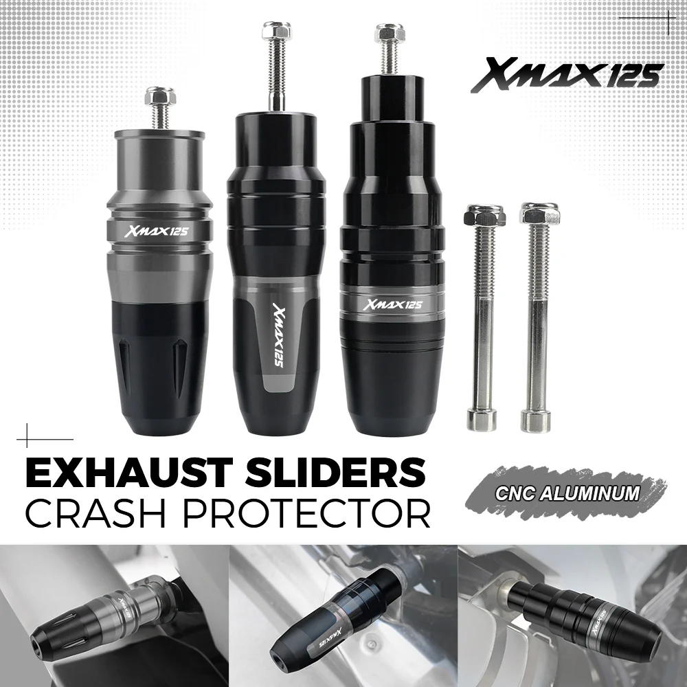 

X-MAX125 Motorcycle Aluminum Exhaust Crash Guard FOR YAMAHA XMAX 125 2012 -2021 2020 Frame Sliders Engine Falling Protection Pad