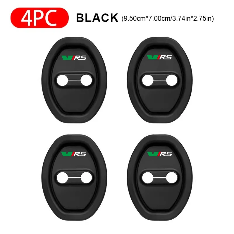 4pcs Car Silicone Door Lock Protective Cover Anti-Collision Shock Absorbing Pad For Skoda Octavia Fabia Kamiq Kapoq Kodiaq Rapid