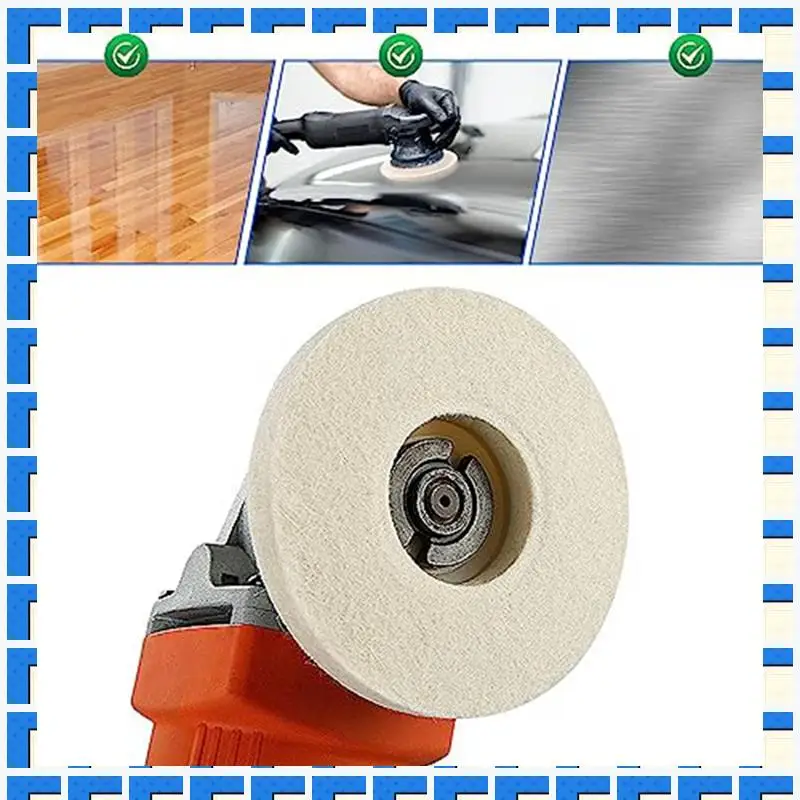 

ABNG The Wool Felt Polishing Wheel Advanced Wool Felt Polishing Wheel For 100-Angle Grinder (8Pcs)