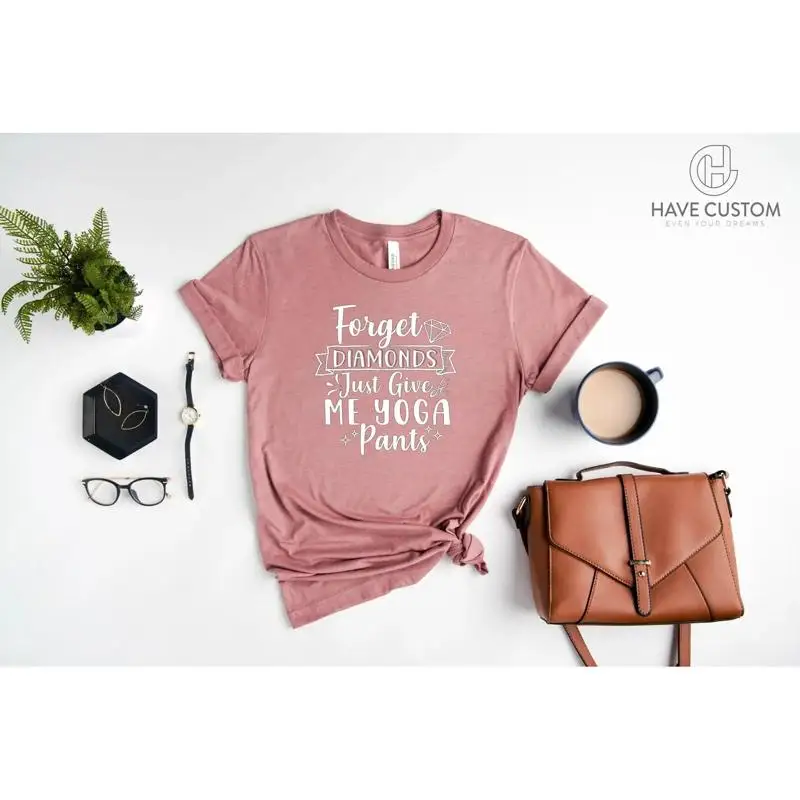 Life Balance Yoga T Shirt Forget Diamonds Just Give Me Pants Fitness Workout Cute For Mom
